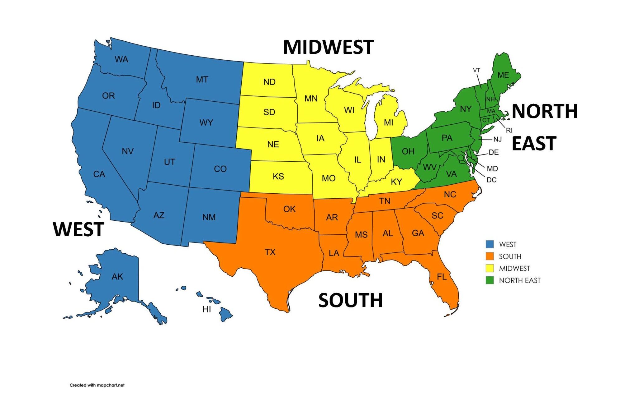 Map of NOTFEA Regions as of 2025